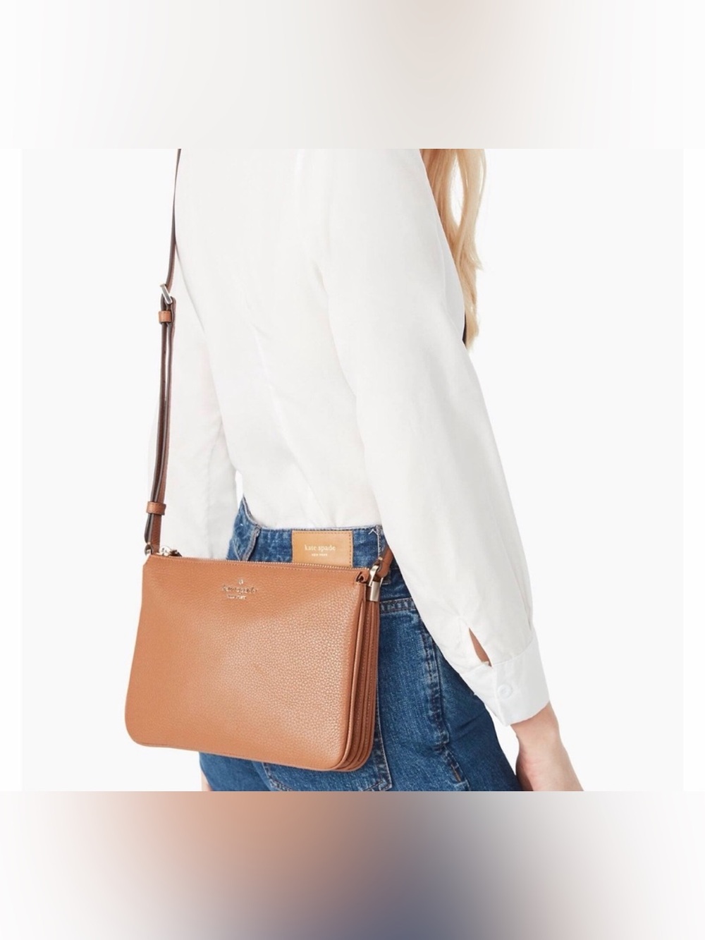 Kate Spade New York Mulberry Street Madelyne Crossbody Bag purse Warm Ginger - Picture 5 of 12